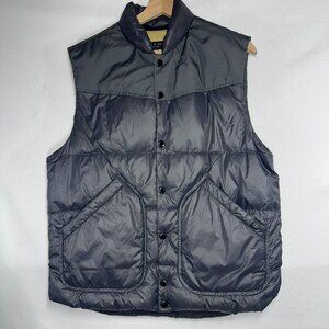 Rag & Bone Men's Puffer Vest Quilted Duck Down Size Small Phantom Stud Closure
